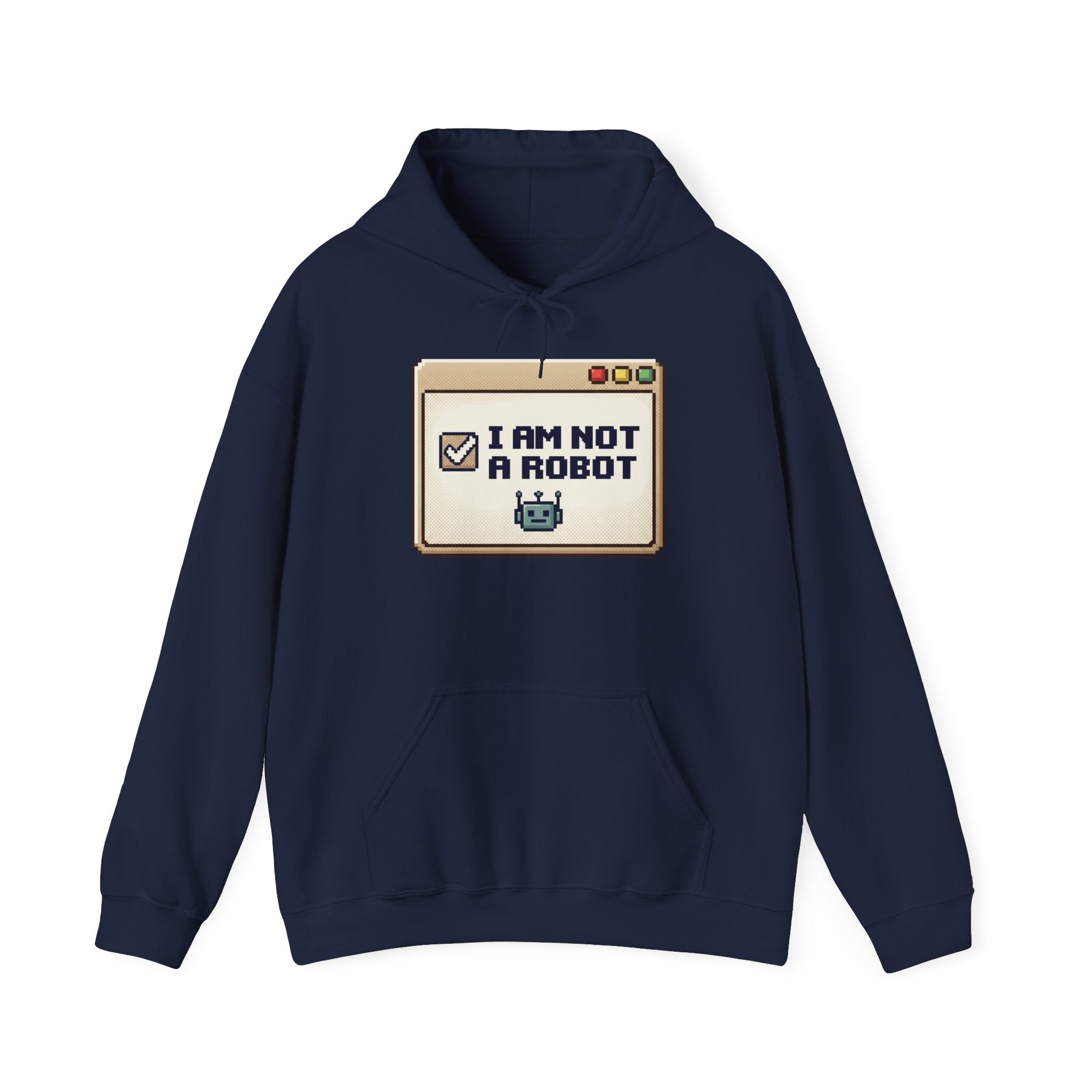 I Am Not A Robot Hoodie – Cute Retro CAPTCHA Graphic Sweatshirt