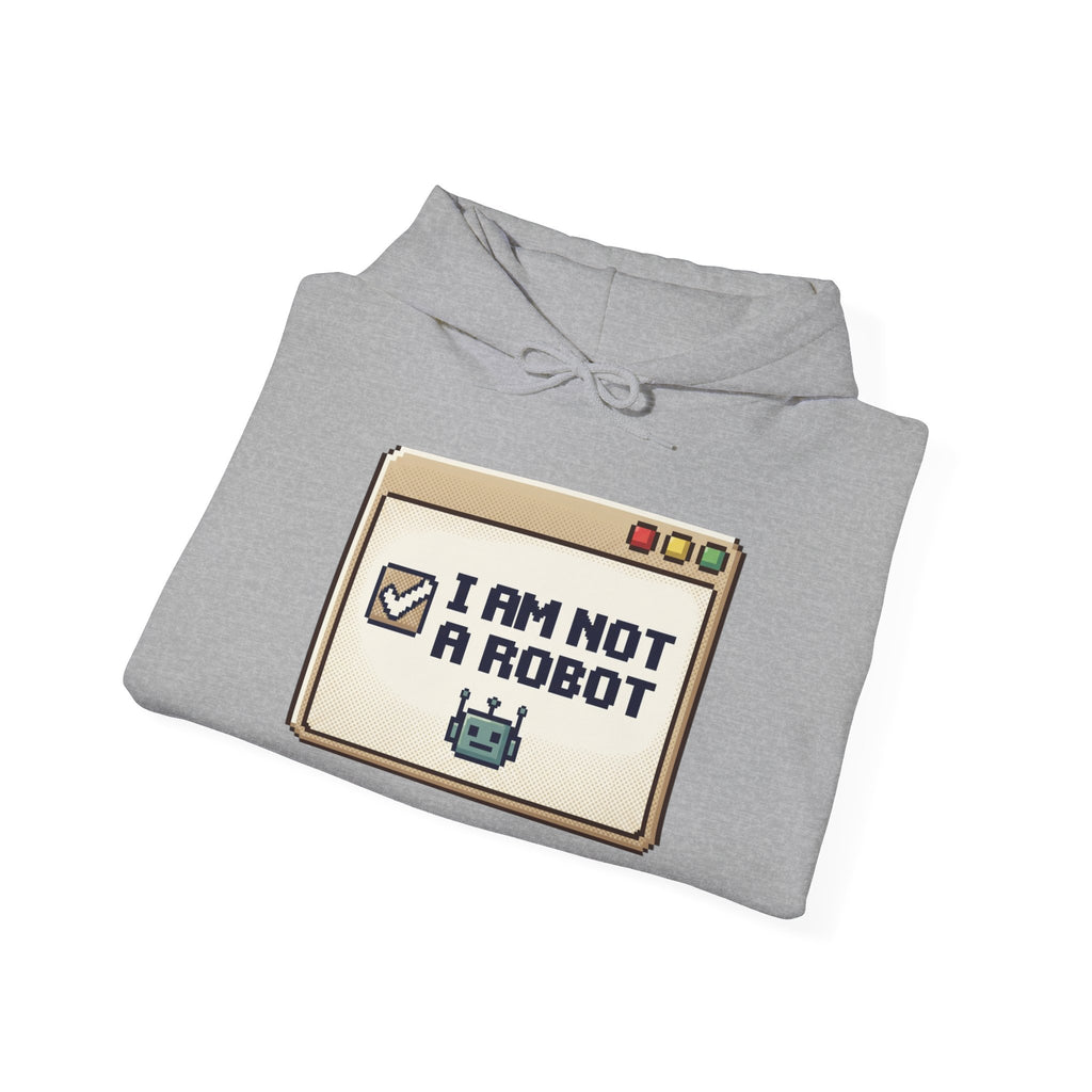 I Am Not A Robot Hoodie – Cute Retro CAPTCHA Graphic Sweatshirt