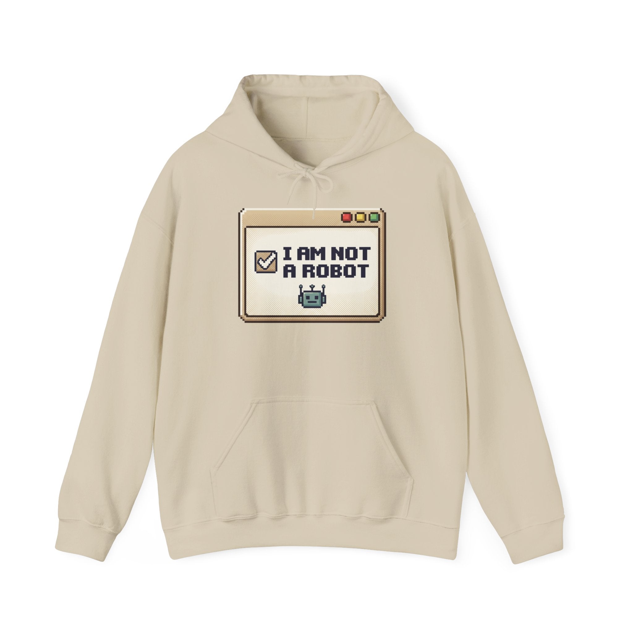 I Am Not A Robot Hoodie – Cute Retro CAPTCHA Graphic Sweatshirt
