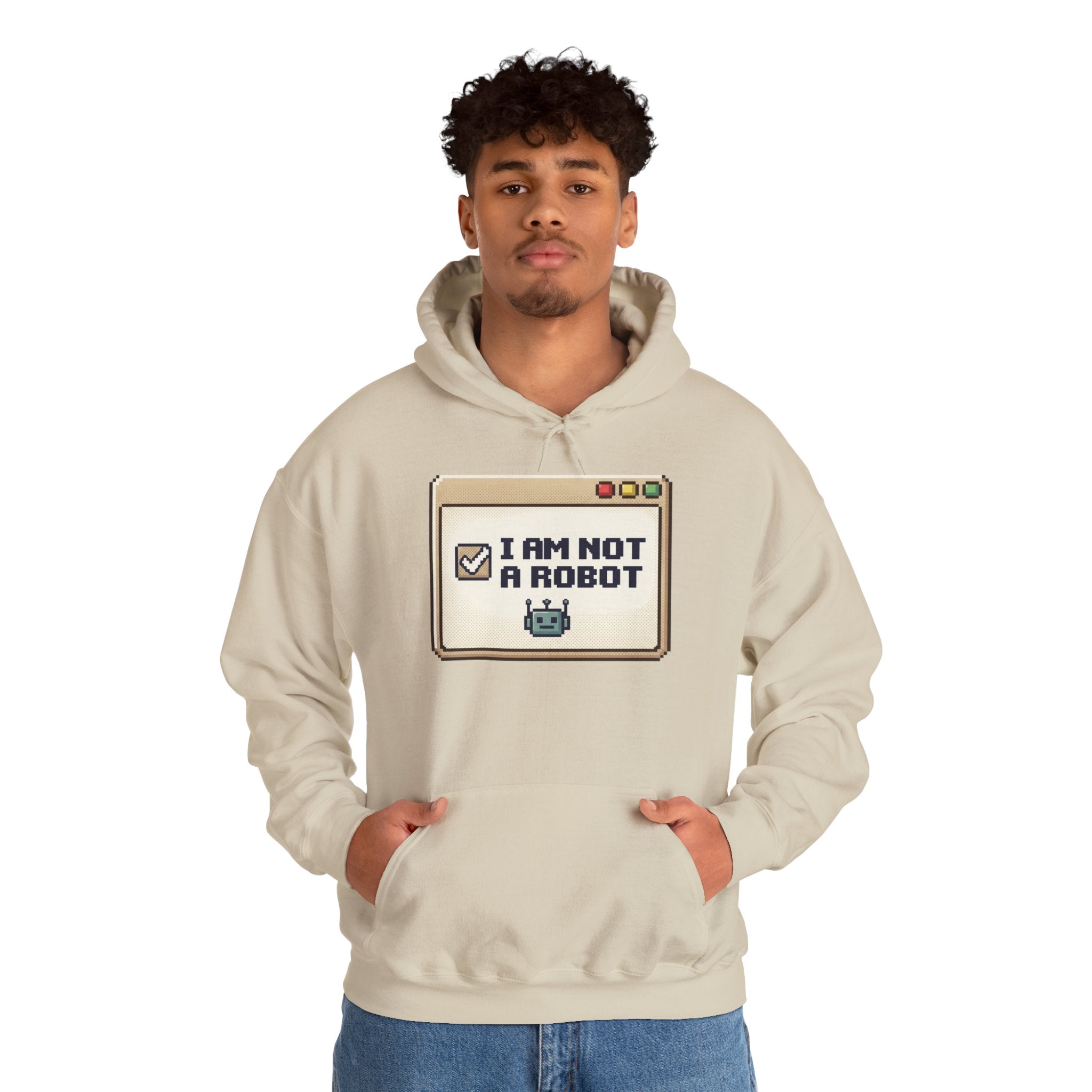I Am Not A Robot Hoodie – Cute Retro CAPTCHA Graphic Sweatshirt