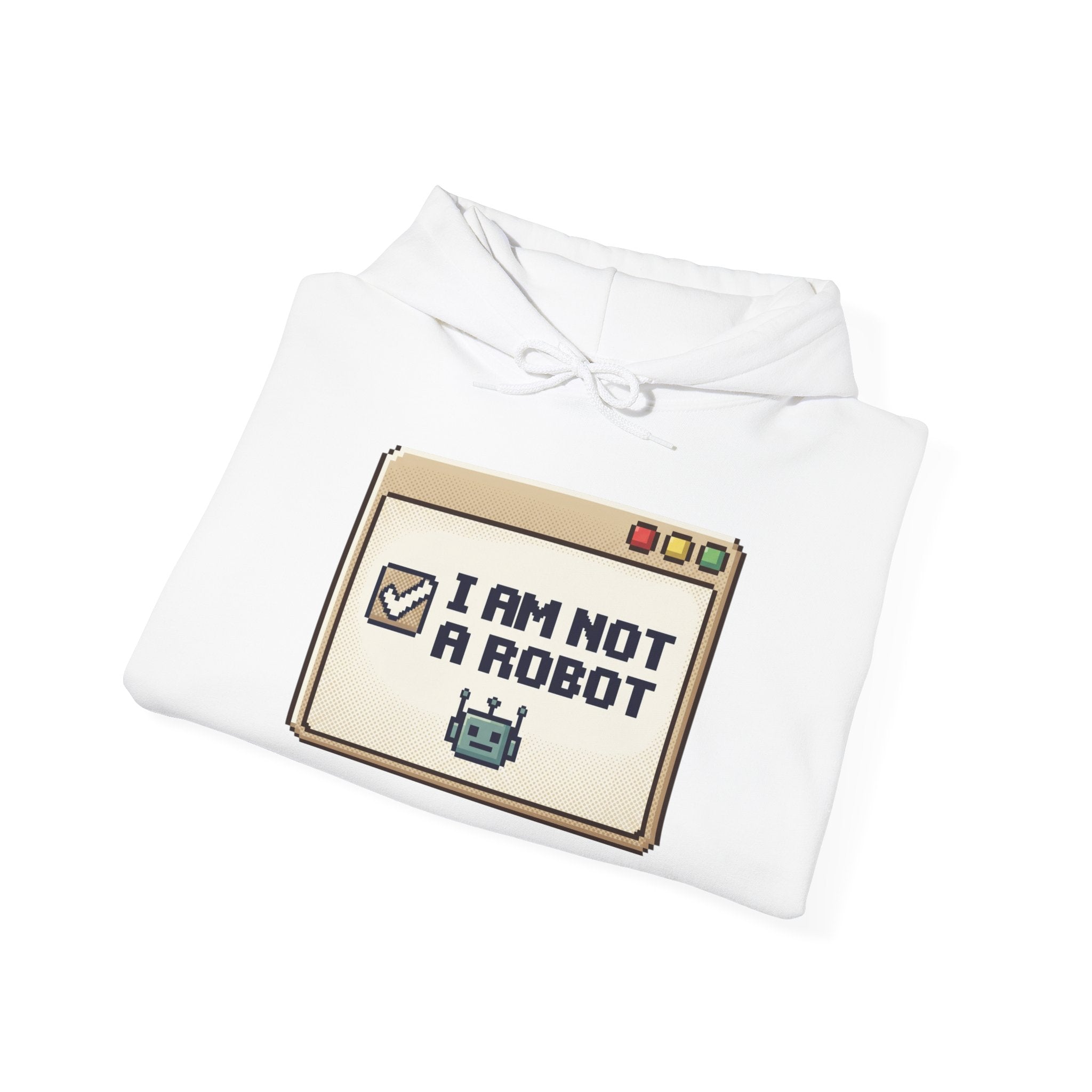 I Am Not A Robot Hoodie – Cute Retro CAPTCHA Graphic Sweatshirt