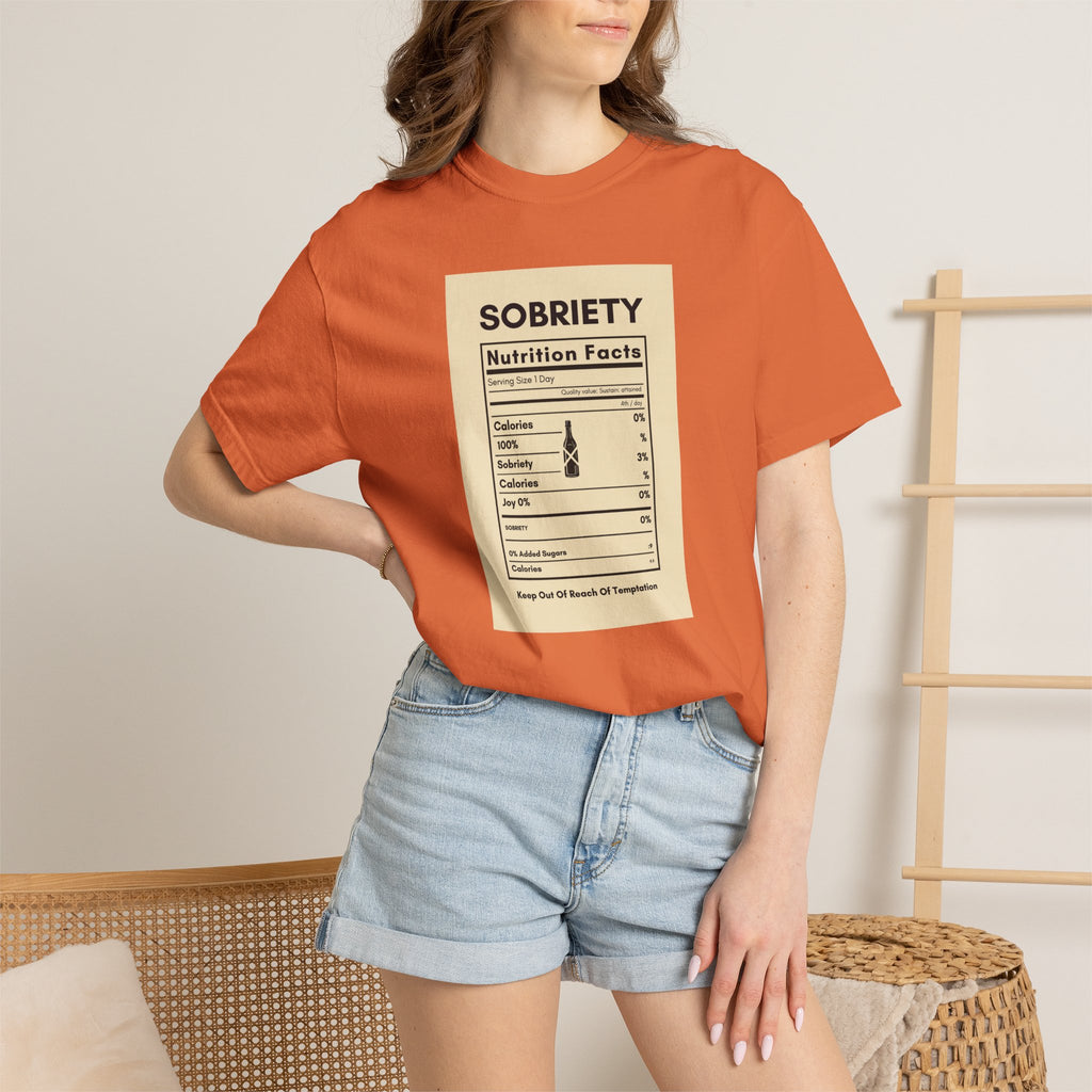 Sobriety Nutrition Facts T-Shirt