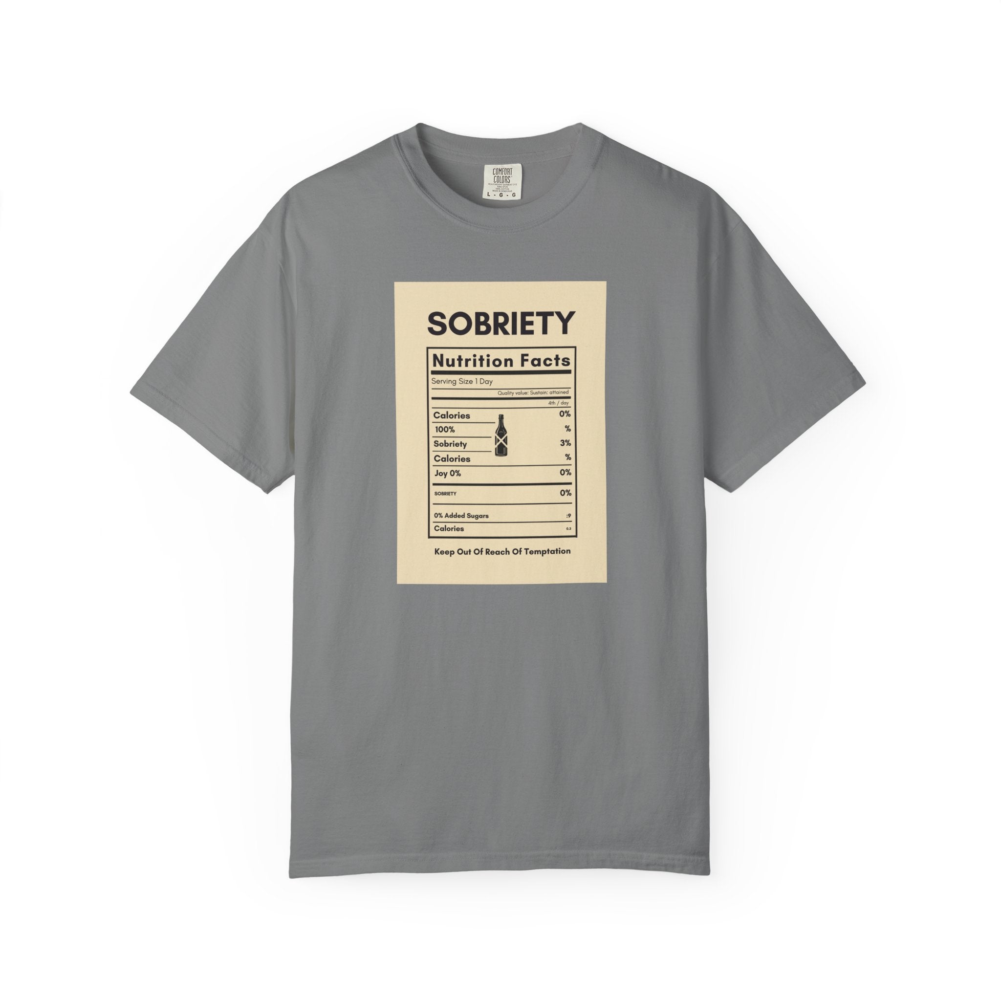 Sobriety Nutrition Facts T-Shirt
