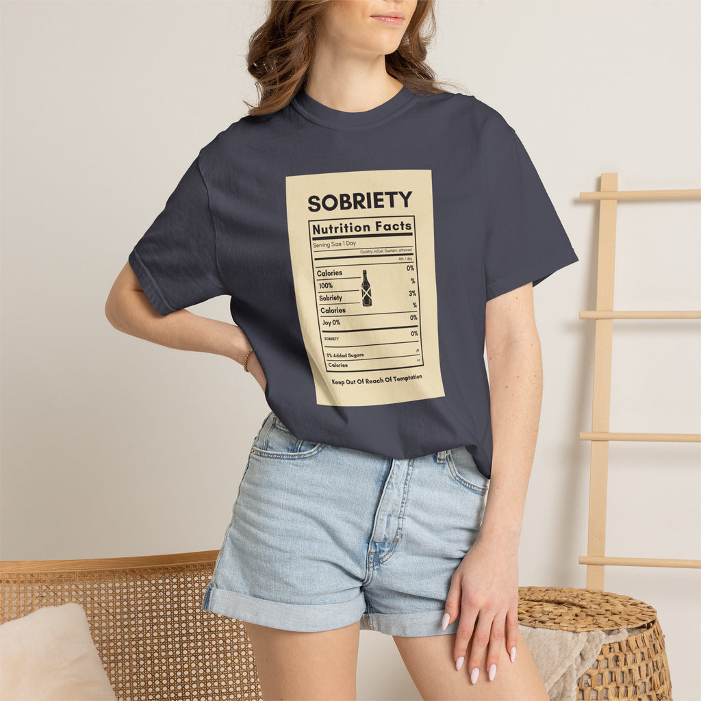 Sobriety Nutrition Facts T-Shirt