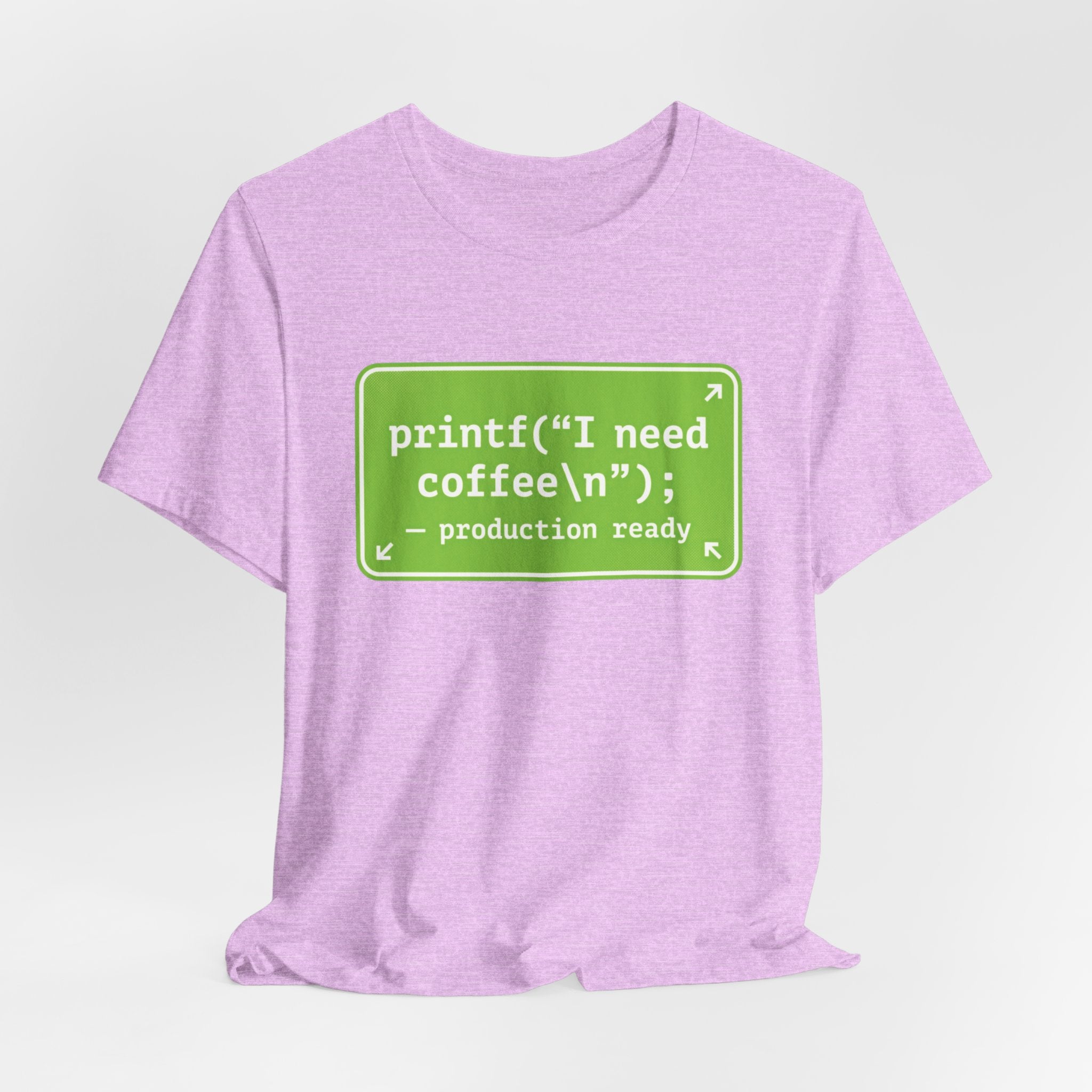 Programmer Coffee Tee — "printf("I need coffee\n");" Coding T‑Shirt