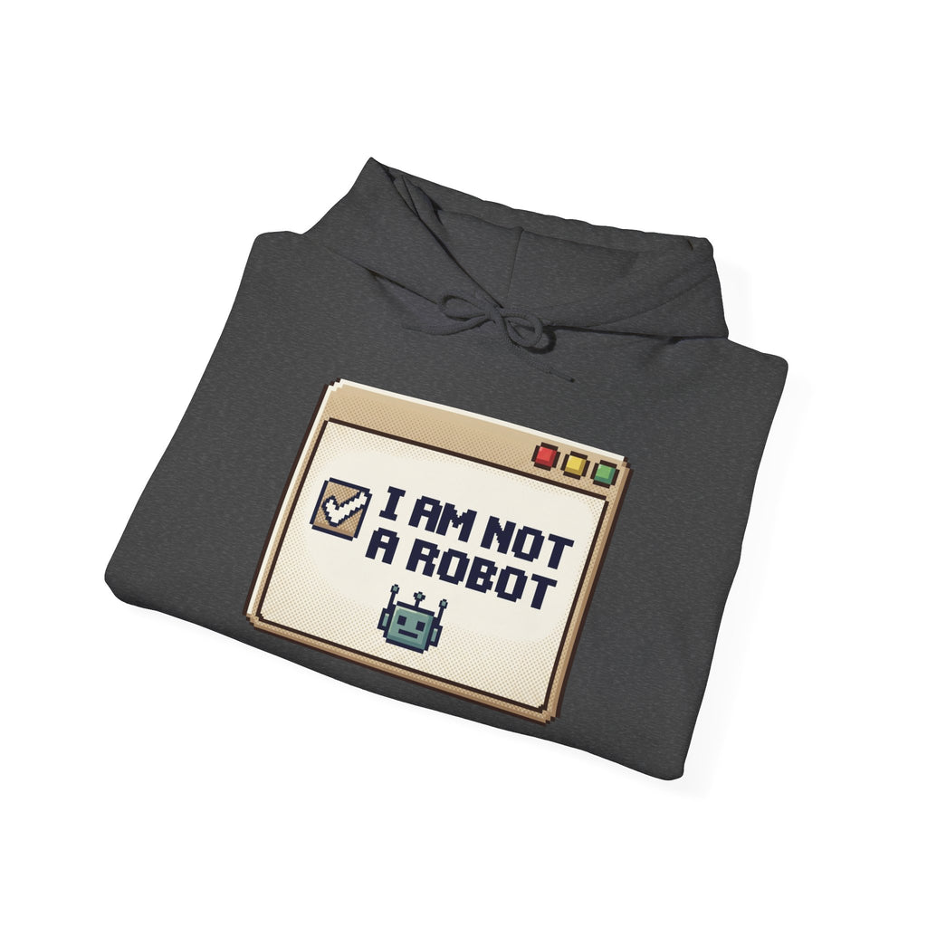 I Am Not A Robot Hoodie – Cute Retro CAPTCHA Graphic Sweatshirt