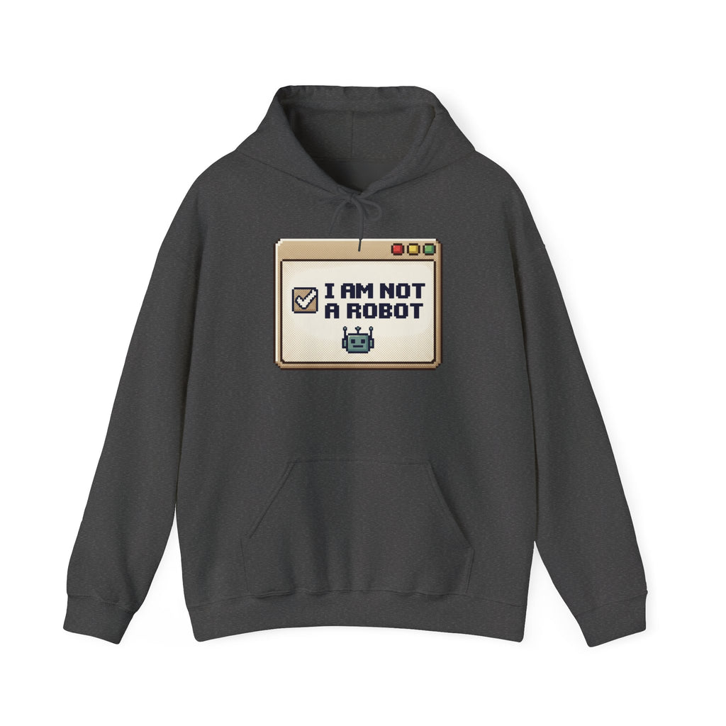 I Am Not A Robot Hoodie – Cute Retro CAPTCHA Graphic Sweatshirt