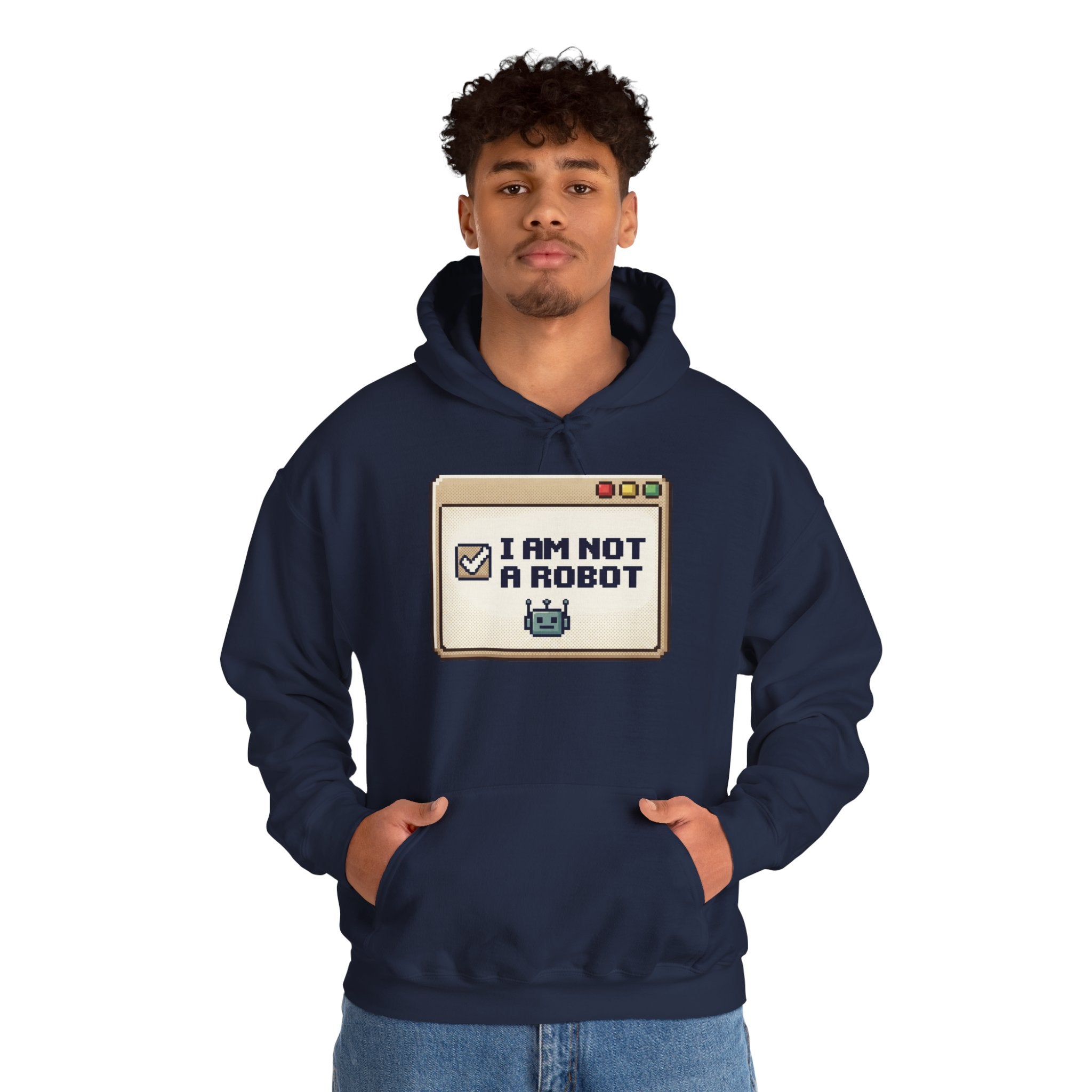 I Am Not A Robot Hoodie – Cute Retro CAPTCHA Graphic Sweatshirt
