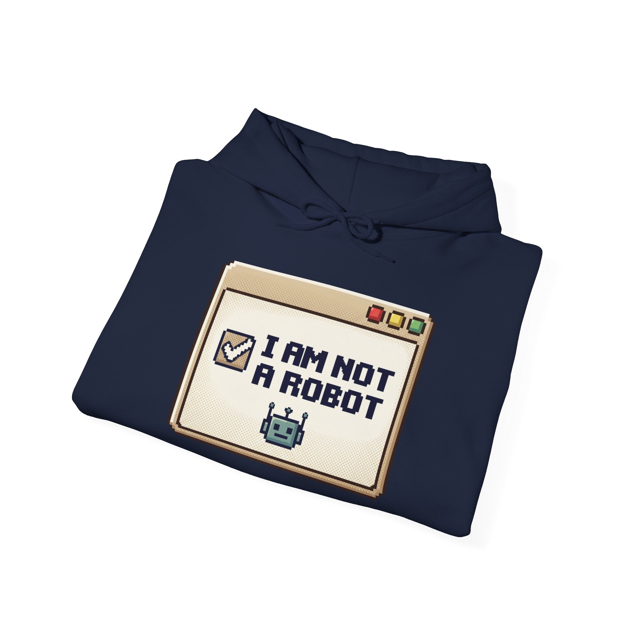 I Am Not A Robot Hoodie – Cute Retro CAPTCHA Graphic Sweatshirt