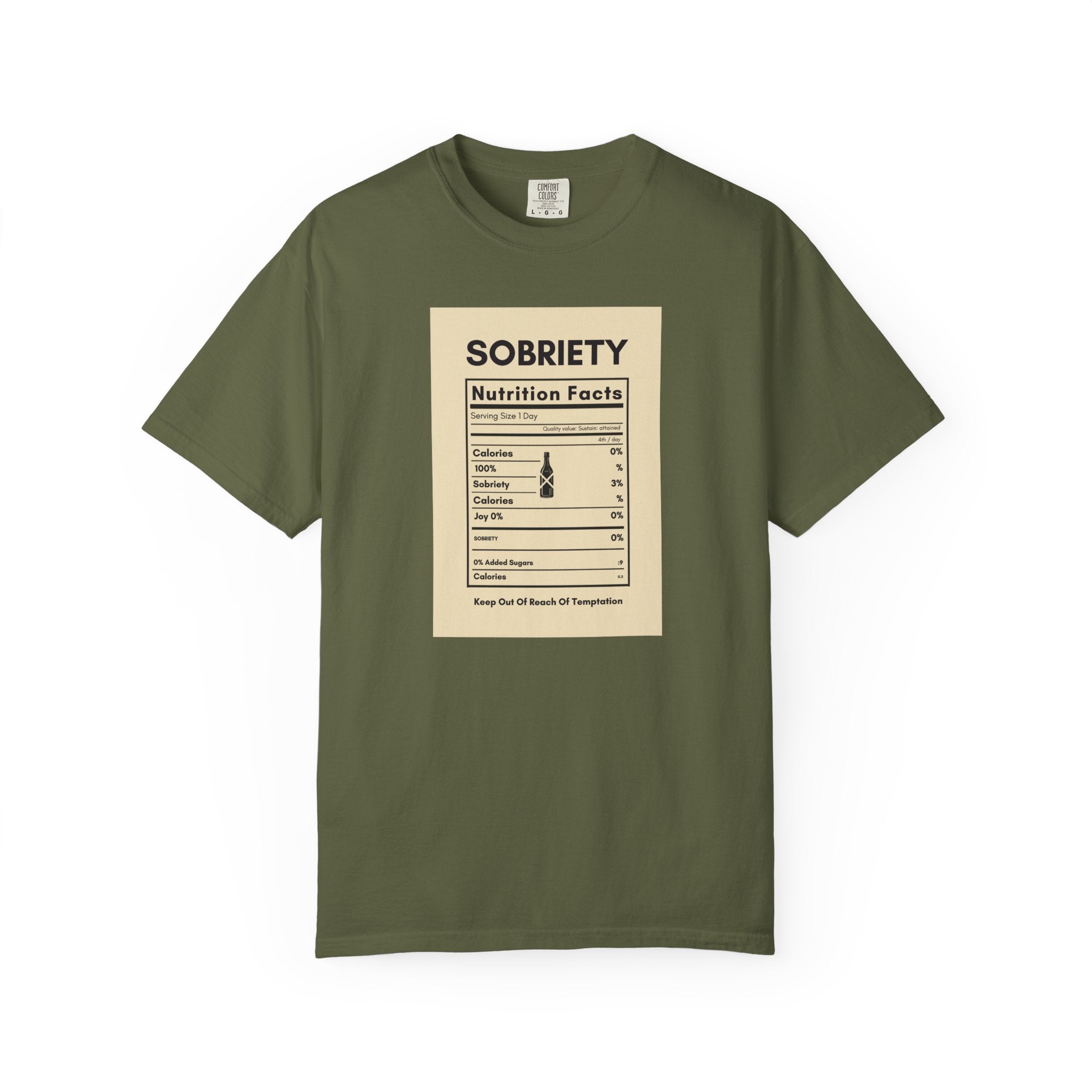 Sobriety Nutrition Facts T-Shirt