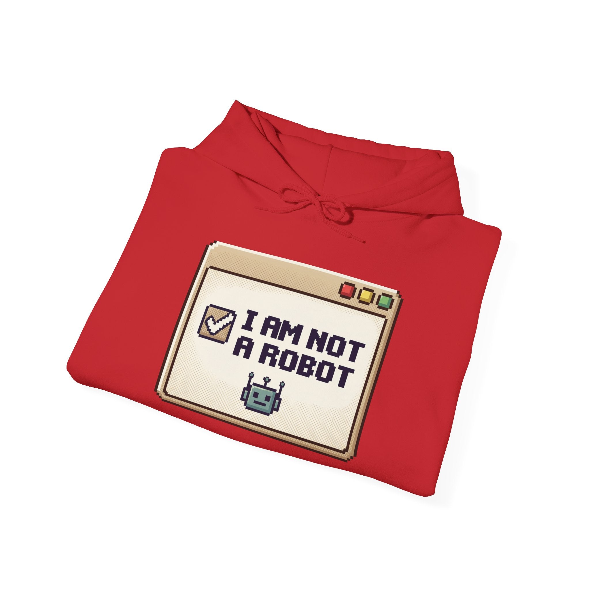 I Am Not A Robot Hoodie – Cute Retro CAPTCHA Graphic Sweatshirt