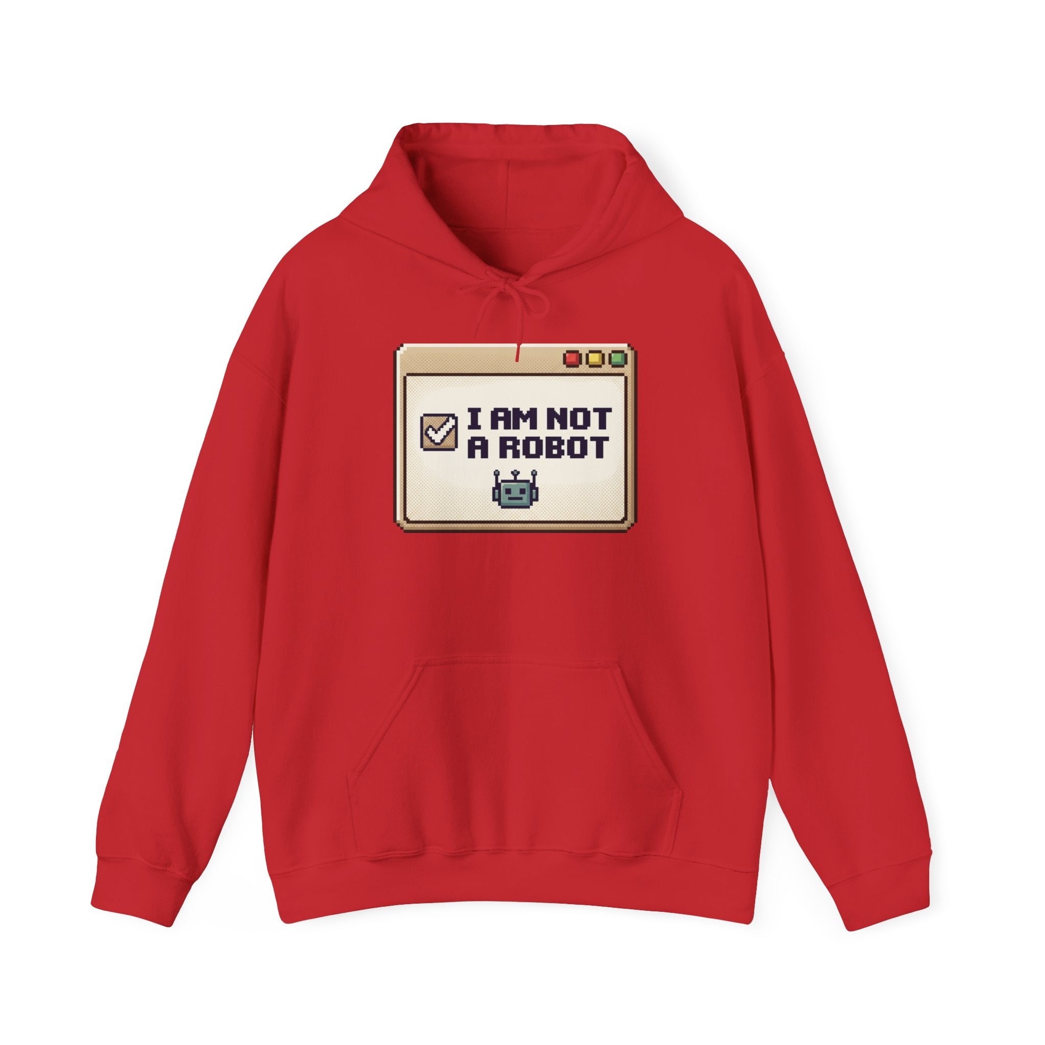 I Am Not A Robot Hoodie – Cute Retro CAPTCHA Graphic Sweatshirt