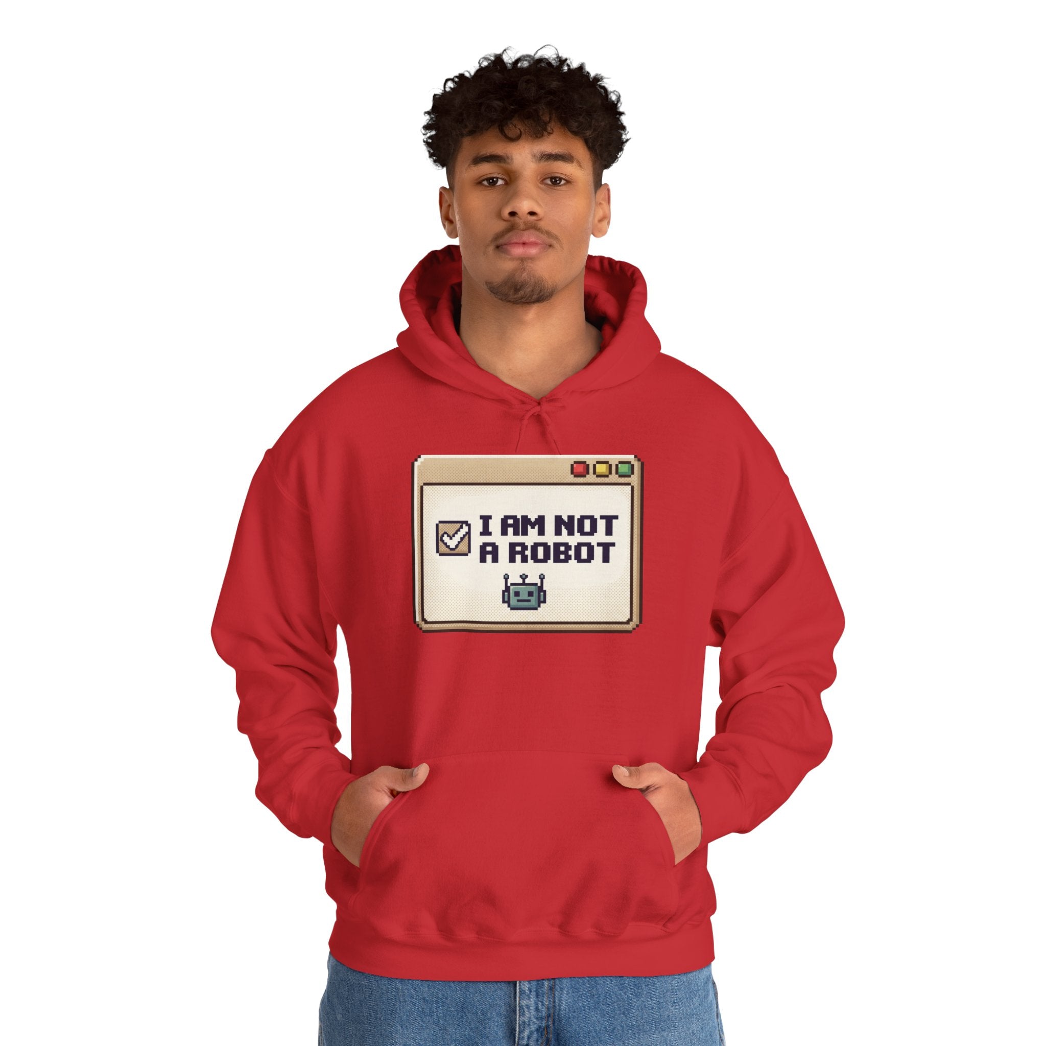 I Am Not A Robot Hoodie – Cute Retro CAPTCHA Graphic Sweatshirt