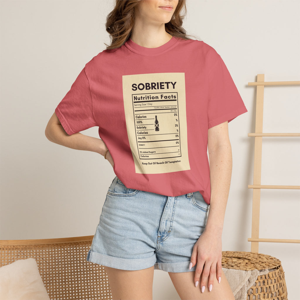 Sobriety Nutrition Facts T-Shirt
