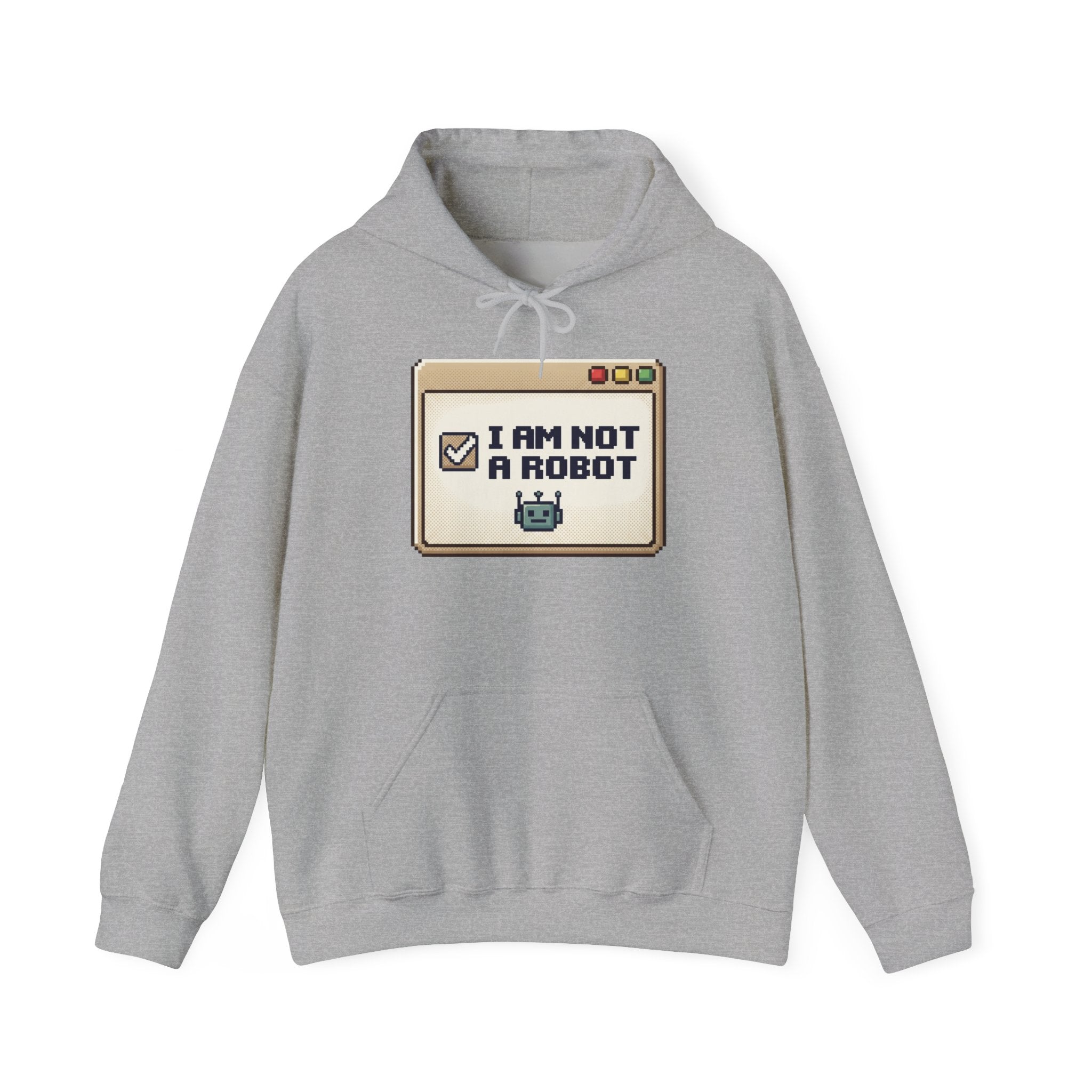 I Am Not A Robot Hoodie – Cute Retro CAPTCHA Graphic Sweatshirt